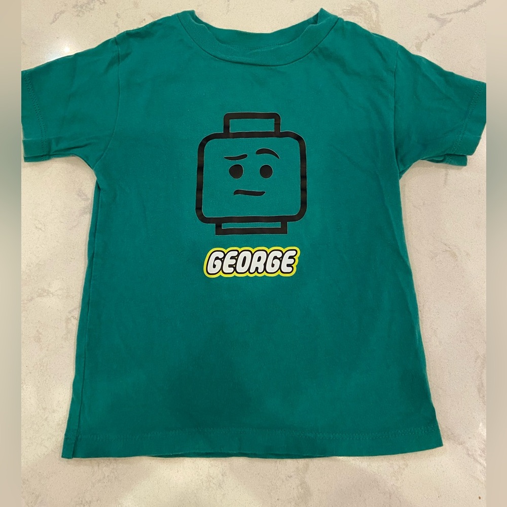 2T green Lego T-Shirt with name ‘George’
